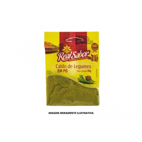 TEMPERO - REAL SABOR - 40g - CALDO DE LEGUMES - CX50